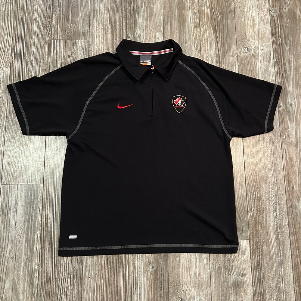 Canada Hockey Vintage Nike Bauer Polo Shirt